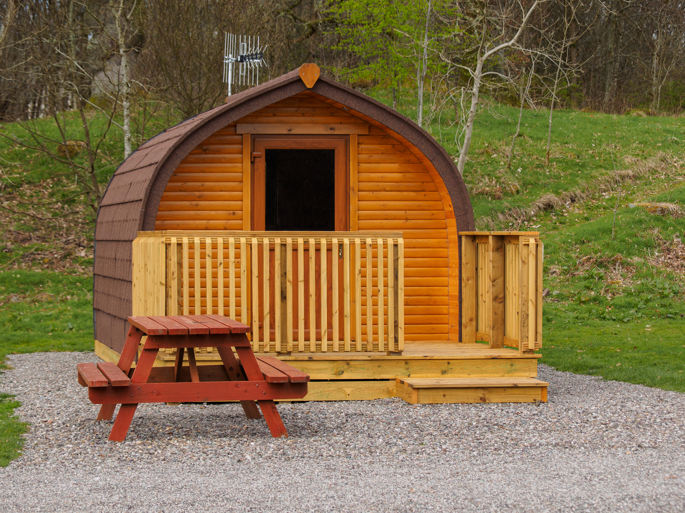 Glamping pod.